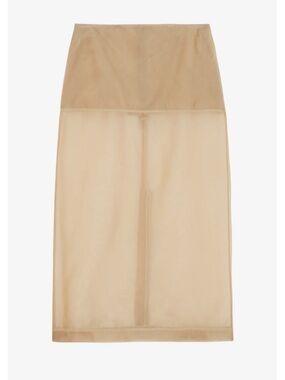 The Frankie Shop Beige Sheer Midi Skirt